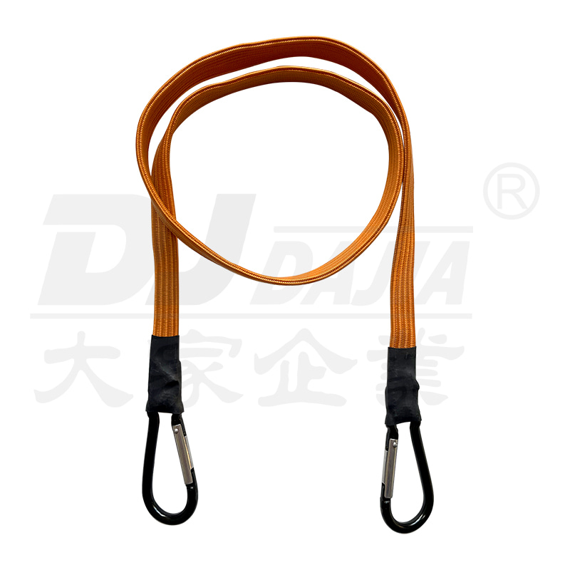 Cablu de bungee plat 17mm cu carabină （aliaj de aluminiu）